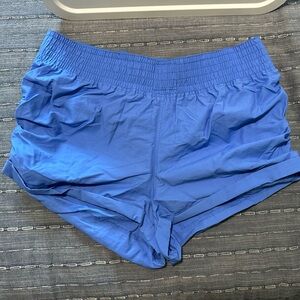 Free People Blue Athletic Shorts with Elastic Waistband